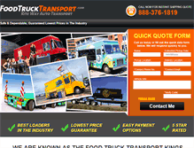 Tablet Screenshot of foodtrucktransport.com
